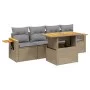 Garden sofa set with 5-piece synthetic rattan beige cushions by , Garden sets - Ref: Foro24-3273397, Price: 359,98 €, Discoun...