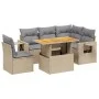 Garden sofa set with 6-piece synthetic rattan beige cushions by , Garden sets - Ref: Foro24-3271759, Price: 426,38 €, Discoun...