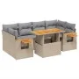 Garden set with 7 pieces of sofas and beige synthetic rattan cushions. by , Garden sets - Ref: Foro24-3273418, Price: 494,56 ...