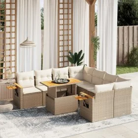 9-piece garden sofa set with beige synthetic rattan cushions by , Garden sets - Ref: Foro24-3273445, Price: 694,52 €, Discoun...