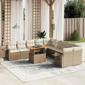 Garden sofa set 11 pieces with beige synthetic rattan cushions by , Garden sets - Ref: Foro24-3271947, Price: 772,73 €, Disco...