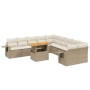 Garden sofa set 11 pieces with beige synthetic rattan cushions by , Garden sets - Ref: Foro24-3271947, Price: 730,65 €, Disco...