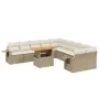 Set de sofás de jardín 11pzas con cojines ratán sintético beige de , Conjuntos de jardín - Ref: Foro24-3271947, Precio: 771,4...