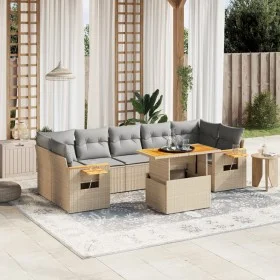 Garden sofa set with beige cushions, 8 pieces, PE rattan. by , Garden sets - Ref: Foro24-3273432, Price: 569,99 €, Discount: %