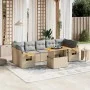 Gartensofagarnitur mit beigen Kissen, 8-teilig, aus PE-Rattan. von , Gartensets - Ref: Foro24-3273432, Preis: 571,63 €, Rabat...
