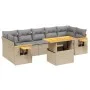 Gartensofagarnitur mit beigen Kissen, 8-teilig, aus PE-Rattan. von , Gartensets - Ref: Foro24-3273432, Preis: 571,63 €, Rabat...