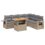 Set sofás de jardín 7 piezas y cojines ratán sintético beige de , Conjuntos de jardín - Ref: Foro24-3271773, Precio: 486,32 €...