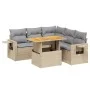 Garden sofa set with 6-piece synthetic rattan beige cushions by , Garden sets - Ref: Foro24-3271752, Price: 426,38 €, Discoun...