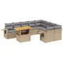 Garden sofa set with beige cushions, 10 pieces, made of synthetic rattan. by , Garden sets - Ref: Foro24-3271913, Price: 645,...