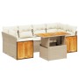 Set of 7-piece garden sofas and beige synthetic rattan cushions by , Garden sets - Ref: Foro24-3273858, Price: 495,89 €, Disc...