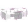 Garden sofa set with beige cushions, 8 pieces, PE rattan. by , Garden sets - Ref: Foro24-3273872, Price: 556,18 €, Discount: %