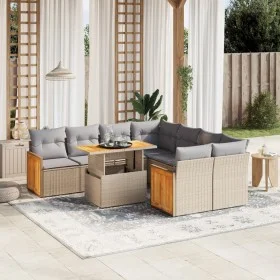 9-piece garden sofa set with beige synthetic rattan cushions by , Garden sets - Ref: Foro24-3273887, Price: 607,75 €, Discoun...