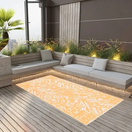 Orange-weißer PP-Außenteppich 190x290 cm von vidaXL, Outdoor-Protektoren - Ref: Foro24-310463, Preis: 61,01 €, Rabatt: %