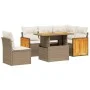 Garden sofa set with 6-piece beige synthetic rattan cushions by , Garden sets - Ref: Foro24-3273963, Price: 468,04 €, Discoun...