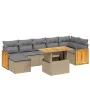 Juego de sofás de jardín con cojines beige 8 pzas ratán PE de , Conjuntos de jardín - Ref: Foro24-3274069, Precio: 539,79 €, ...