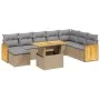 9-piece garden sofa set with beige synthetic rattan cushions by , Garden sets - Ref: Foro24-3274097, Price: 599,78 €, Discoun...
