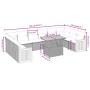 Gartensofa-Set 11-teilig mit beigen Polstern aus synthetischem Rattan von , Gartensets - Ref: Foro24-3274131, Preis: 709,04 €...