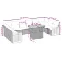 Gartensofa-Set 11-teilig mit beigen Polstern aus synthetischem Rattan von , Gartensets - Ref: Foro24-3274131, Preis: 760,39 €...