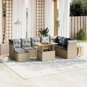 9-piece garden sofa set with beige synthetic rattan cushions by , Garden sets - Ref: Foro24-3275516, Price: 570,22 €, Discoun...