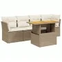 Garden sofa set with 5-piece synthetic rattan beige cushions by , Garden sets - Ref: Foro24-3270666, Price: 370,42 €, Discoun...