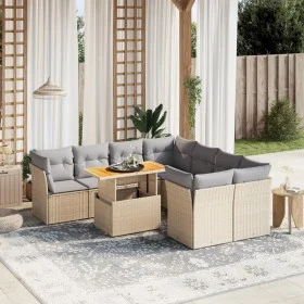 9-piece garden sofa set with beige synthetic rattan cushions by , Garden sets - Ref: Foro24-3270723, Price: 582,48 €, Discoun...