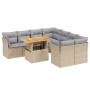 9-piece garden sofa set with beige synthetic rattan cushions by , Garden sets - Ref: Foro24-3270723, Price: 565,20 €, Discoun...