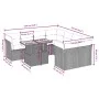 Gartensofagarnitur 9-teilig mit Kissen aus synthetischem Rattan in Beige. von , Gartensets - Ref: Foro24-3270723, Preis: 582,...