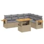 Garden set with 7 pieces of sofas and beige synthetic rattan cushions. by , Garden sets - Ref: Foro24-3273537, Price: 493,38 ...