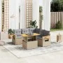 Garden sofa set with 6-piece beige synthetic rattan cushions by , Garden sets - Ref: Foro24-3273516, Price: 433,34 €, Discoun...