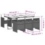 Garden dining set 7 pieces and gray synthetic rattan cushions by , Garden sets - Ref: Foro24-3210548, Price: 544,74 €, Discou...