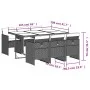 Set comedor jardín 7 pzas y cojines ratán sintético gris de , Conjuntos de jardín - Ref: Foro24-3210548, Precio: 536,50 €, De...
