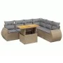 Garden set with 7 pieces of sofas and beige synthetic rattan cushions. by , Garden sets - Ref: Foro24-3272214, Price: 512,28 ...
