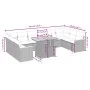 Gartensofa-Set 11-teilig mit beigen Polstern aus synthetischem Rattan von , Gartensets - Ref: Foro24-3273250, Preis: 710,22 €...