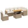Gartensofagarnitur 7-teilig mit Kissen aus synthetischem Rattan in Beige. von , Gartensets - Ref: Foro24-3273102, Preis: 465,...