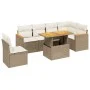Set sofás de jardín 7 piezas y cojines ratán sintético beige de , Conjuntos de jardín - Ref: Foro24-3273102, Precio: 509,14 €...
