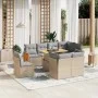 Garden sofa set 9 pieces with beige synthetic rattan cushions by , Garden sets - Ref: Foro24-3274055, Price: 660,72 €, Discou...