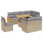 Set de sofás de jardín 9 pzas con cojines ratán sintético beige de , Conjuntos de jardín - Ref: Foro24-3274055, Precio: 660,7...