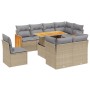 Set de sofás de jardín 9 pzas con cojines ratán sintético beige de , Conjuntos de jardín - Ref: Foro24-3274055, Precio: 595,8...