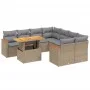 9-piece garden sofa set with beige synthetic rattan cushions by , Garden sets - Ref: Foro24-3273005, Price: 585,53 €, Discoun...