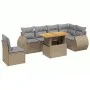 Garden set with 7 pieces of sofas and beige synthetic rattan cushions. by , Garden sets - Ref: Foro24-3272221, Price: 512,28 ...