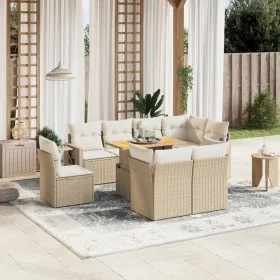 Garden sofa set 9 pieces with beige synthetic rattan cushions by , Garden sets - Ref: Foro24-3271849, Price: 691,26 €, Discou...
