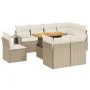 Garden sofa set 9 pieces with beige synthetic rattan cushions by , Garden sets - Ref: Foro24-3271849, Price: 691,26 €, Discou...