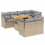Garden sofa set with beige cushions, 8 pieces, PE rattan. by , Garden sets - Ref: Foro24-3270709, Price: 546,38 €, Discount: %