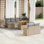Gartensofa-Set 11-teilig mit beigen Polstern aus synthetischem Rattan von , Gartensets - Ref: Foro24-3276515, Preis: 651,81 €...