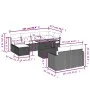 Gartensofa-Set 11-teilig mit beigen Polstern aus synthetischem Rattan von , Gartensets - Ref: Foro24-3276515, Preis: 651,81 €...