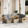 Garden sofa set with beige cushions, 8 pieces, PE rattan. by , Garden sets - Ref: Foro24-3276160, Price: 542,39 €, Discount: %