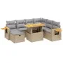 Garden sofa set with beige cushions, 8 pieces, PE rattan. by , Garden sets - Ref: Foro24-3276160, Price: 542,39 €, Discount: %