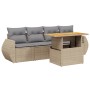 Gartensofa-Set mit 5-teiligen Kissen aus synthetischem Rattan in Beige. von , Gartensets - Ref: Foro24-3272074, Preis: 357,93...