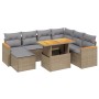 Gartensofagarnitur mit beigen Kissen, 8-teilig, aus PE-Rattan. von , Gartensets - Ref: Foro24-3273194, Preis: 508,72 €, Rabat...