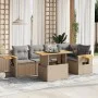 Garden sofa set with 6-piece synthetic rattan beige cushions by , Garden sets - Ref: Foro24-3273509, Price: 433,34 €, Discoun...